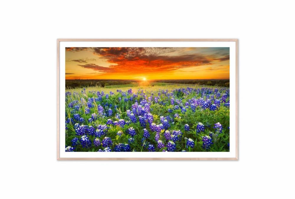 Wall Pictures | 60X40 Sunset On Sugar Ridge Road With Natural Frame Decor Wall Pictures