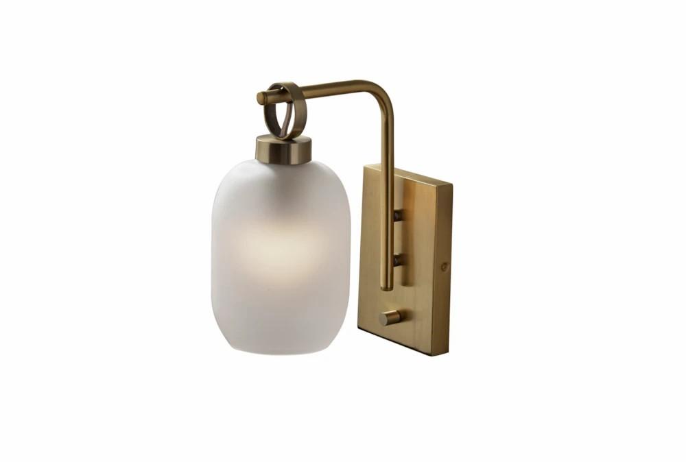 Wall Sconces | 12 Inch Frosted Glass + Antique Brass Wall Sconce Lamp Decor Wall Sconces