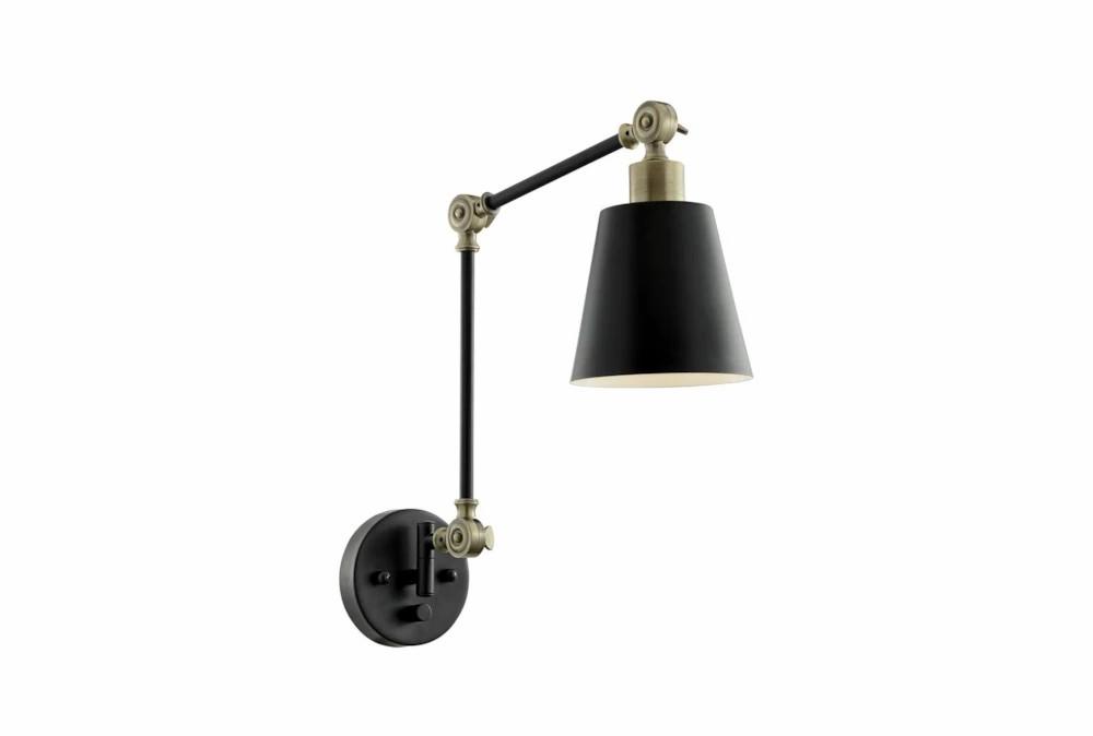 Wall Sconces | 23 Inch Black Metal Task Wall Lamp Decor Wall Sconces