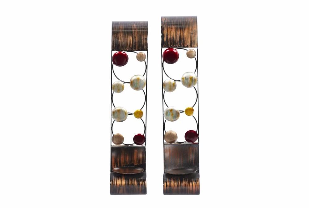 Wall Sconces | 24″ Brown Iron Wall Sconce Set Of 2 Decor Wall Sconces