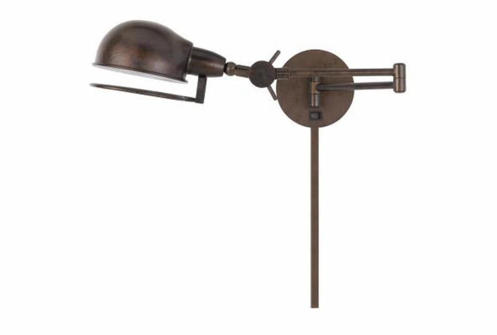 Wall Sconces | 27 Inch Brown Metal Task Swing Arm Wall Lamp Decor Wall Sconces