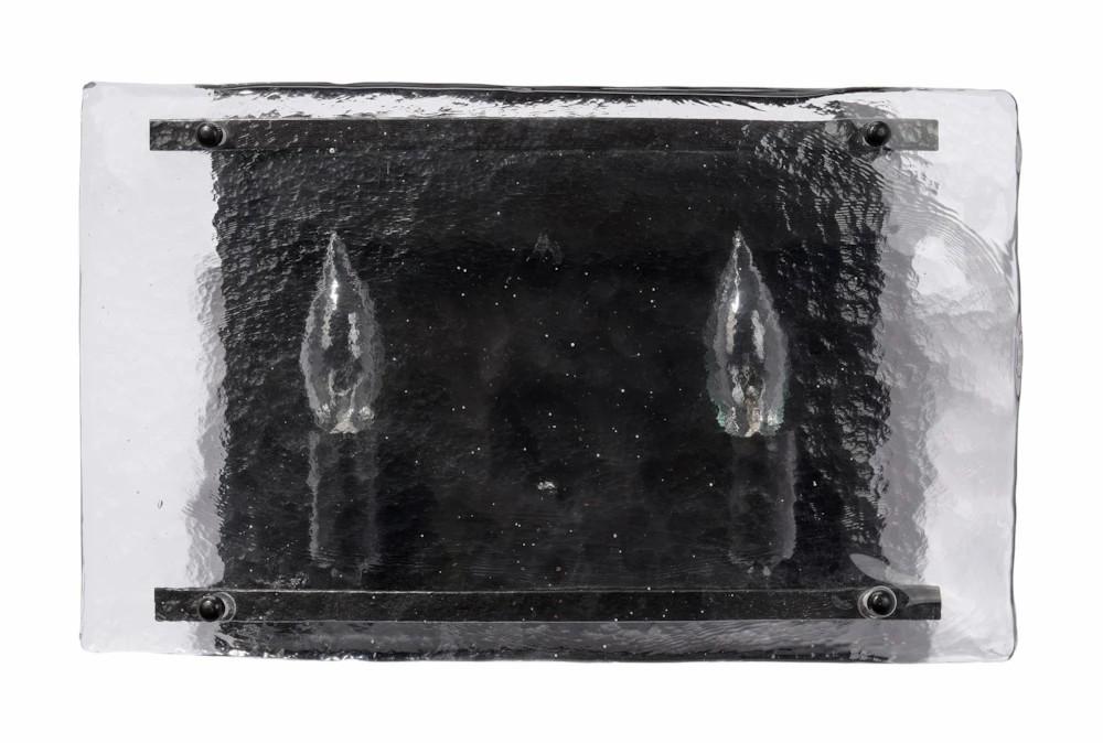 Wall Sconces | 9″ Black Metal + Ice Glass 2 Light Wall Sconce Decor Wall Sconces