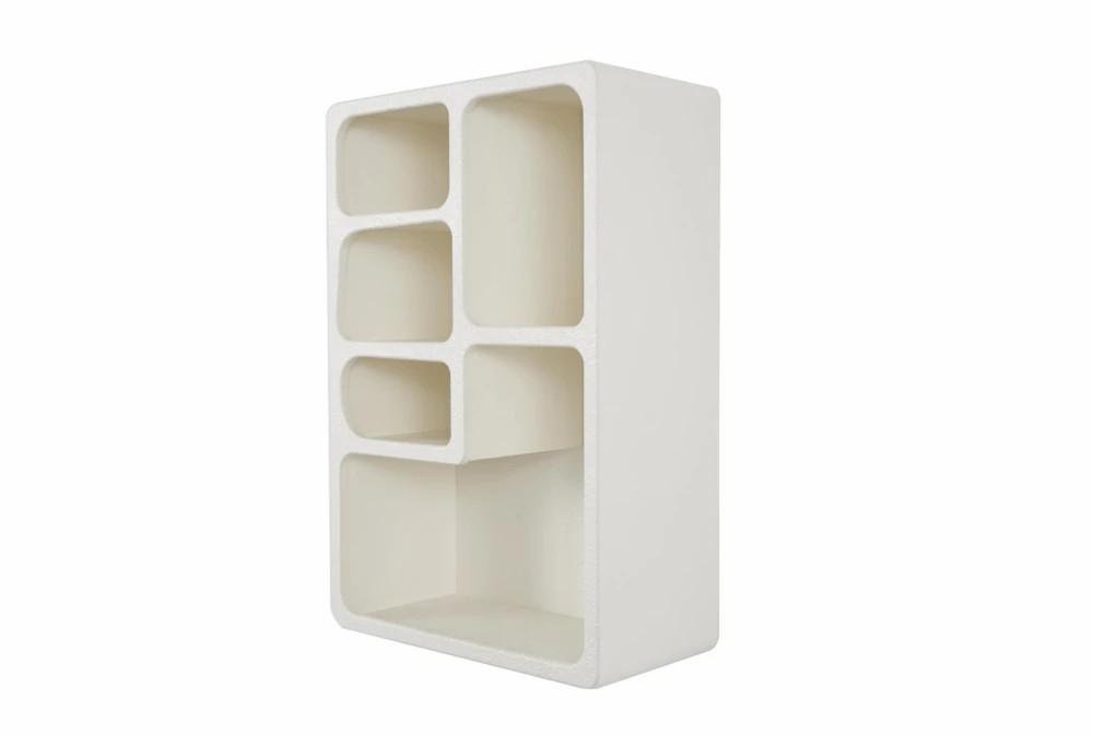 Wall Shelves | 16X24 Cream White Wooden Geometric Block Shape Wall Shelf Decor Wall Shelves