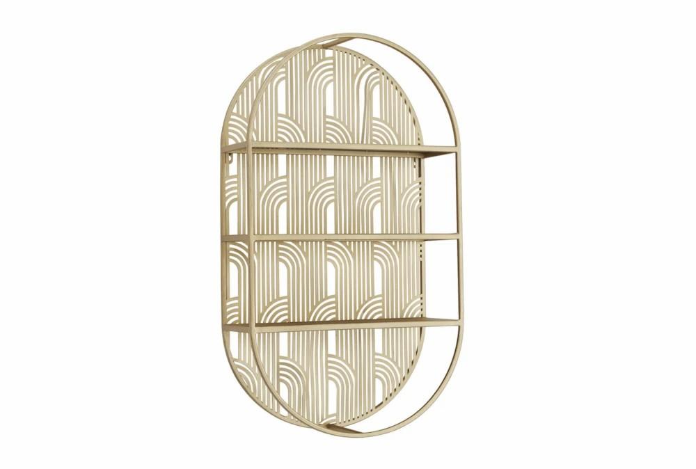 Wall Shelves | 16X28 Gold Metal Oval Art Deco Glam Wall Shelf Decor Wall Shelves