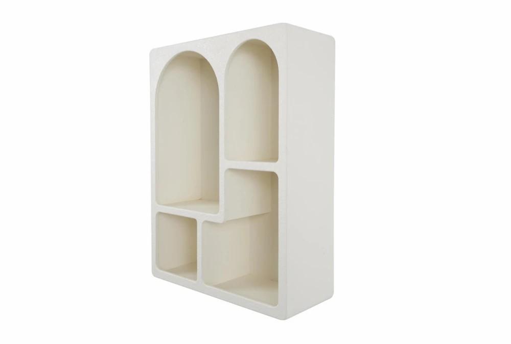 Wall Shelves | 24X31 Cream White Wooden Geometric Arch Opening Wall Shelf Decor Wall Shelves