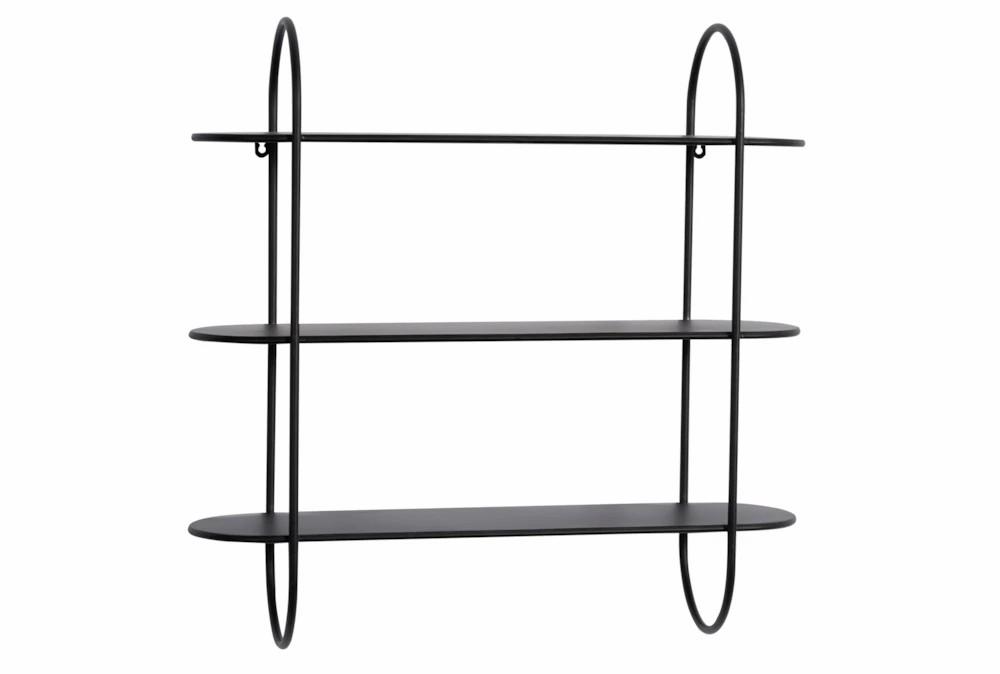 Wall Shelves | 28X28 Inch Black Iron 3 Tier Wall Shelf Decor Wall Shelves