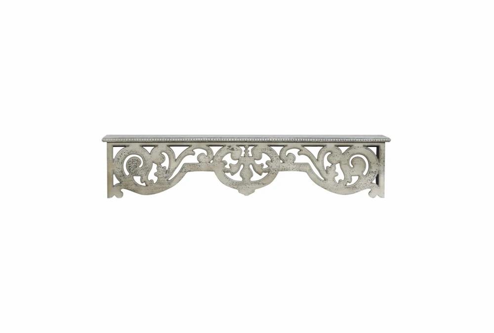 Wall Shelves | 48 Inch White Wood Farmhouse Wall Shelf Decor Wall Shelves