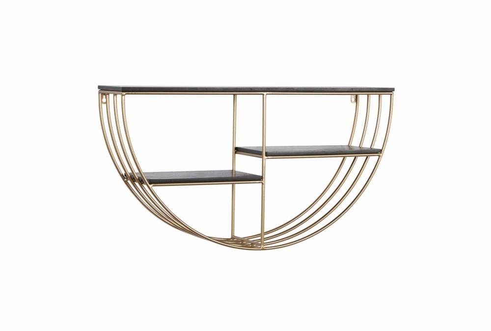 Wall Shelves | Wall Decor Half Circle Gold Trim Shelf Decor Wall Shelves