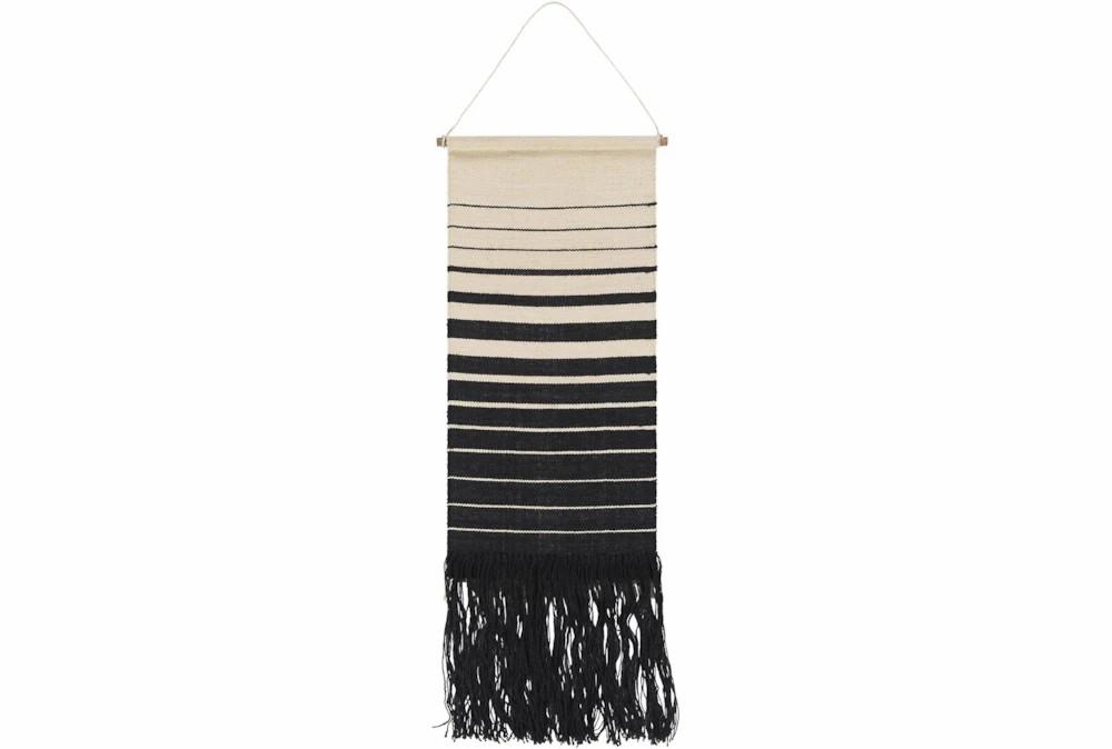 Wall Tapestries | Wall Tapestry-Black And Cream Stripe 18X38 Decor Wall Tapestries