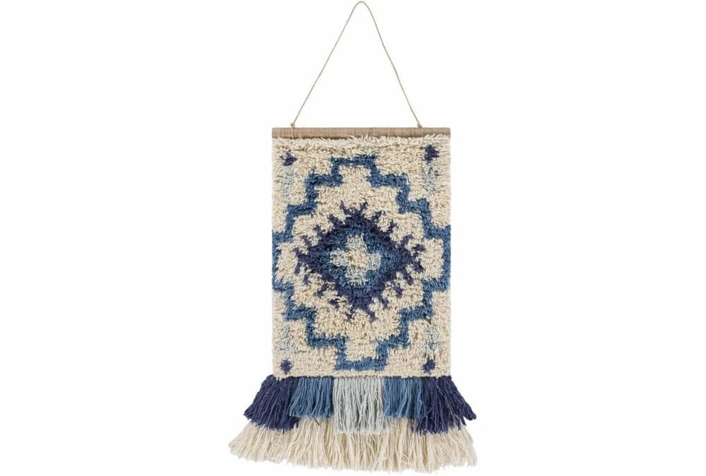 Wall Tapestries | Wall Tapestry-Hand Knotted Blue Cream 17X23 Decor Wall Tapestries