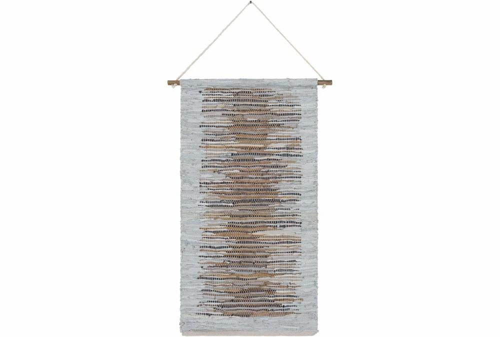 Wall Tapestries | Wall Tapestry-Woven Leather Brown Grey 22X44 Decor Wall Tapestries