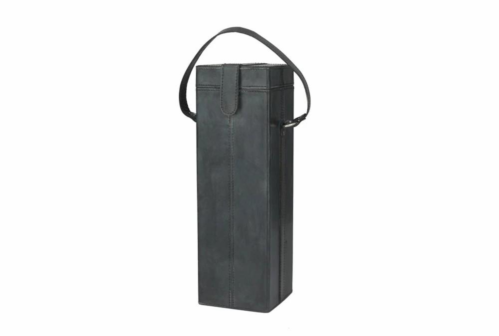 Wine Holders | 19 Inch Black Leather Wine Bottle Holder Case Decor Wine Holders