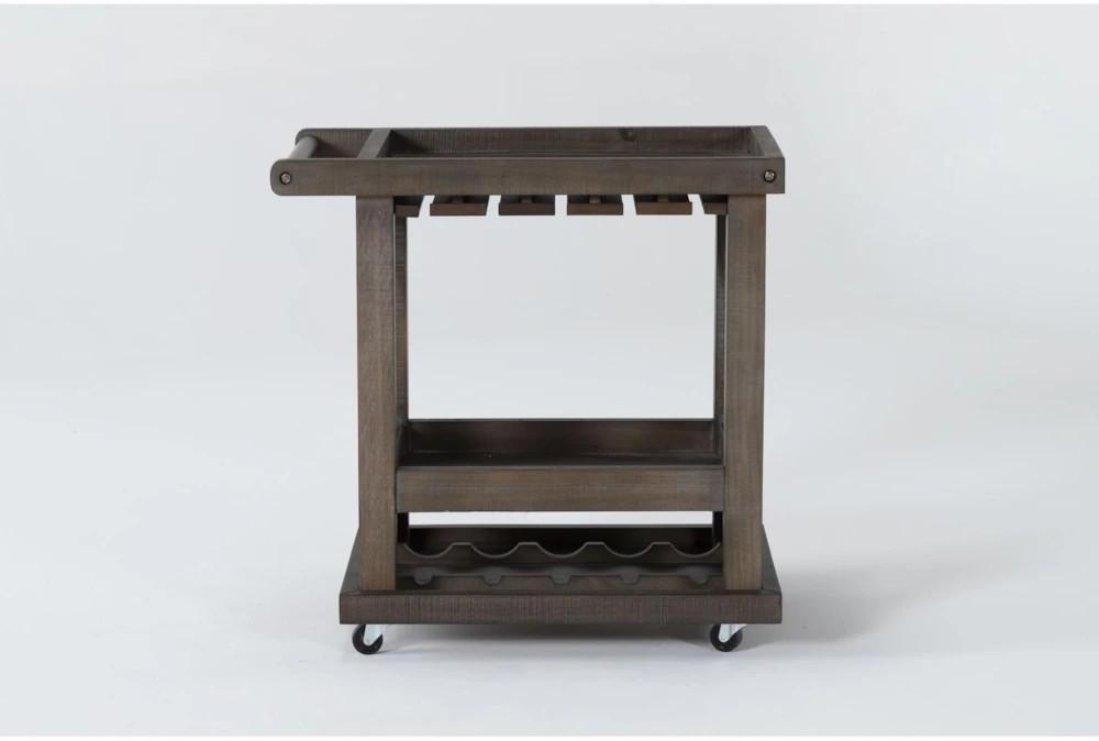 Wine Holders | Jaxon Grey Bar Cart With Wheels Decor Wine Holders