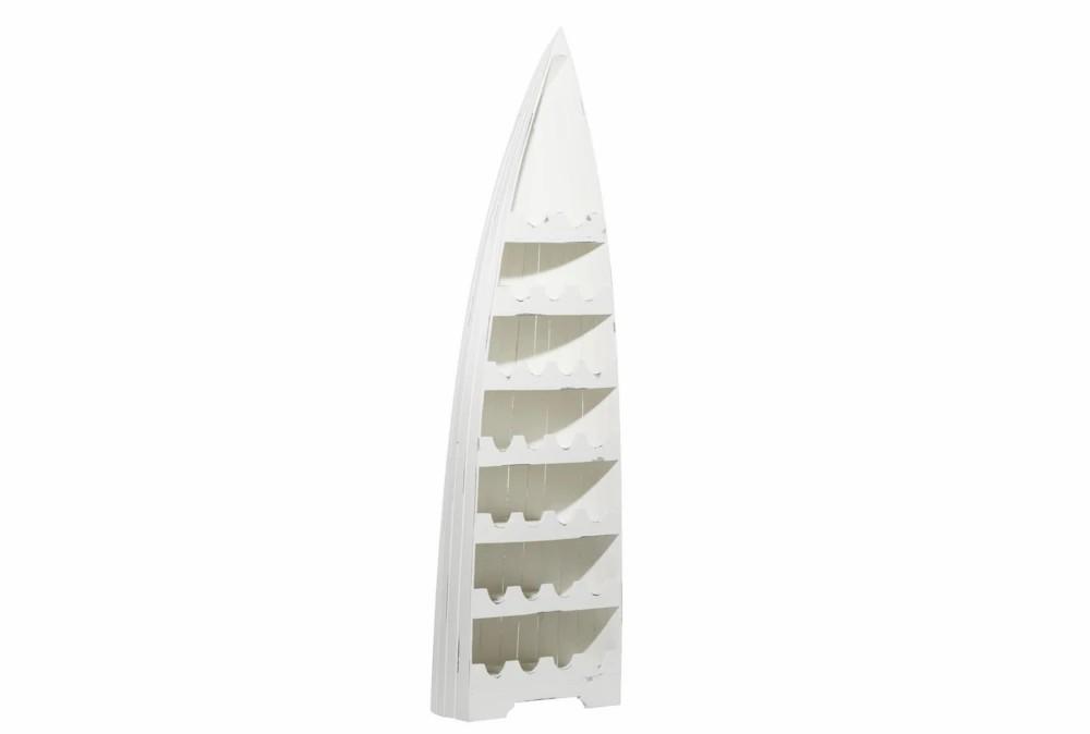 Wine Holders | White Wood Coastal Standing Wine Rack Decor Wine Holders