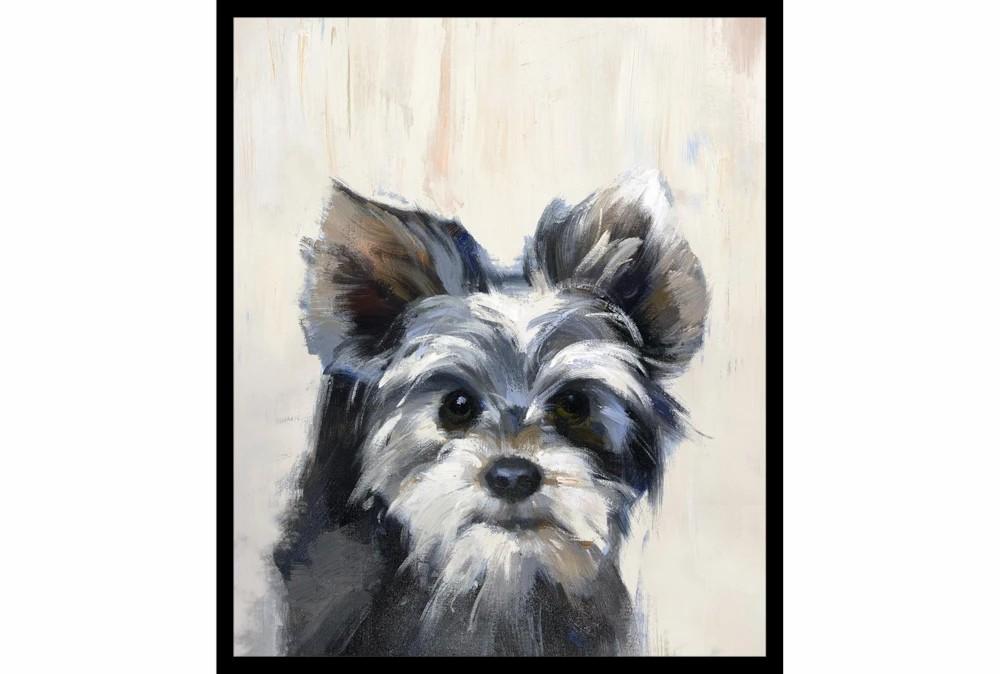 Wood Wall Art | 22X26 Yorkie With Black Frame Decor Wood Wall Art