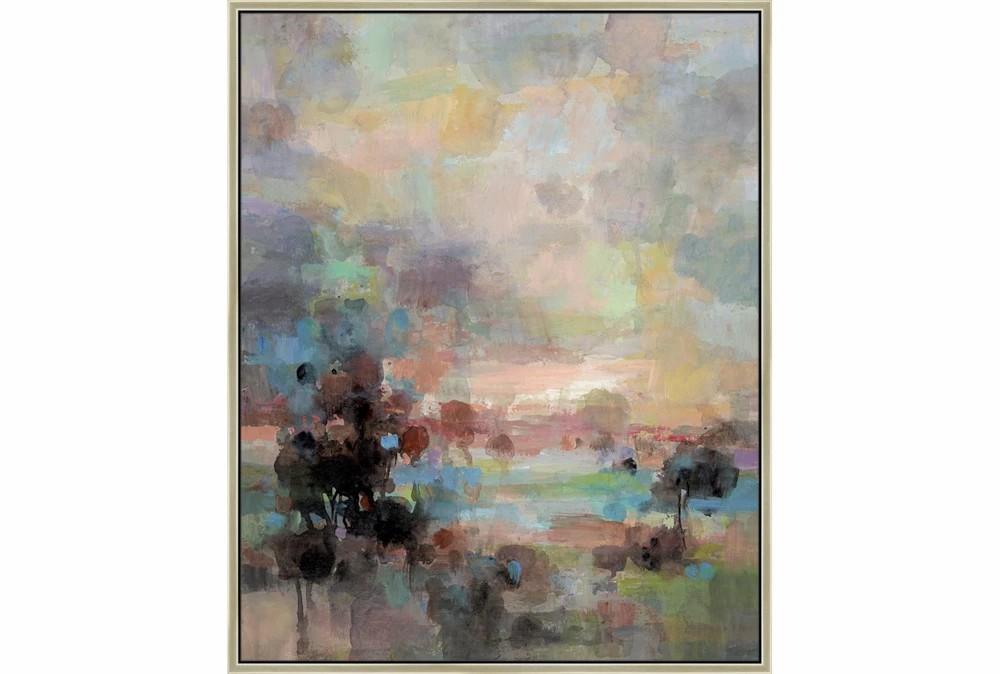 Wood Wall Art | 42X52 Colors Of Dusk Ii With Champagne Frame Decor Wood Wall Art