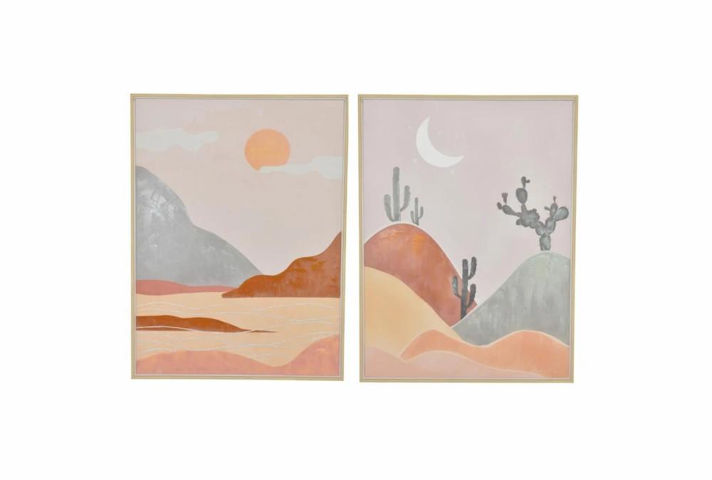 Wood Wall Art | 47X36 Boho Desert Skies Set Of 2 Decor Wood Wall Art