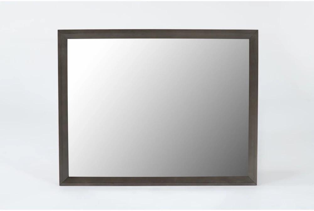 Mirrors | Eva Grey Wood 35″ Mirror Decor Mirrors