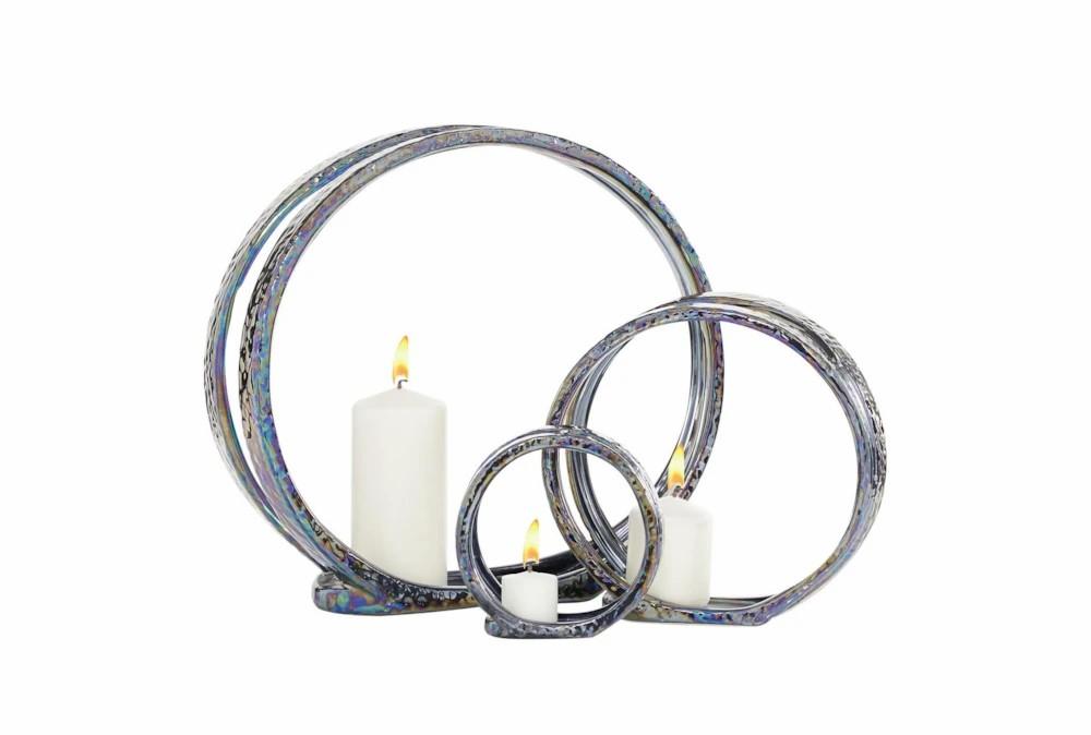 Candle Holders | 13″ Silver Ceramic Candle Holder Candle Holders Candle Holders