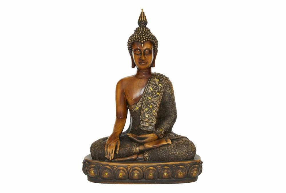 Sculptures + Figurines | Brown Buddha Sculpture Decor Sculptures + Figurines