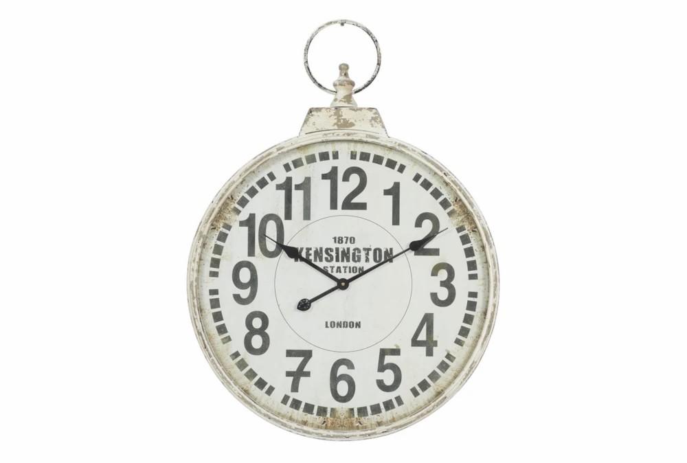 Clocks | 24 Inch Silver Metal Wall Clock Clocks Clocks