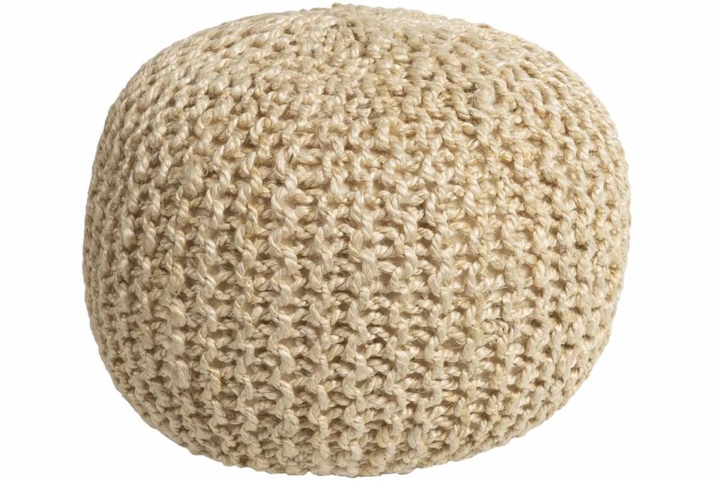 Poufs | 20 Inch Wheat Jute Woven Pouf Decor Poufs