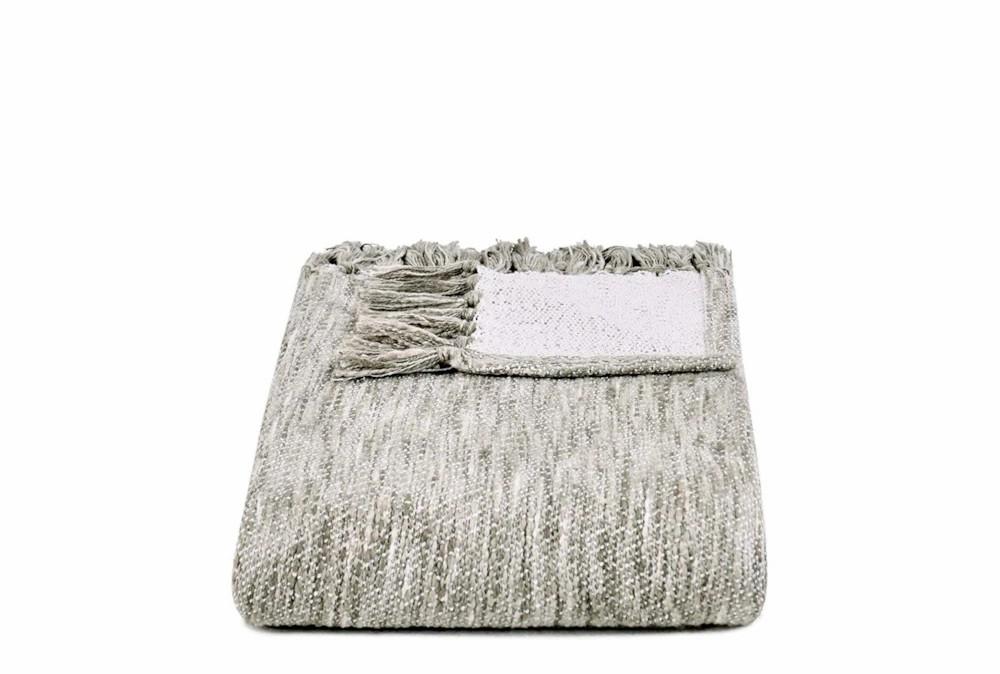 Throw Blankets | 50X70 Natural Marled Textured Woven Throw Blanket