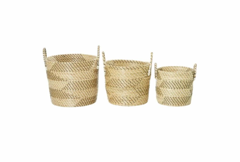 Baskets | Set Of 3 Natural Seagrass Basket Baskets Baskets