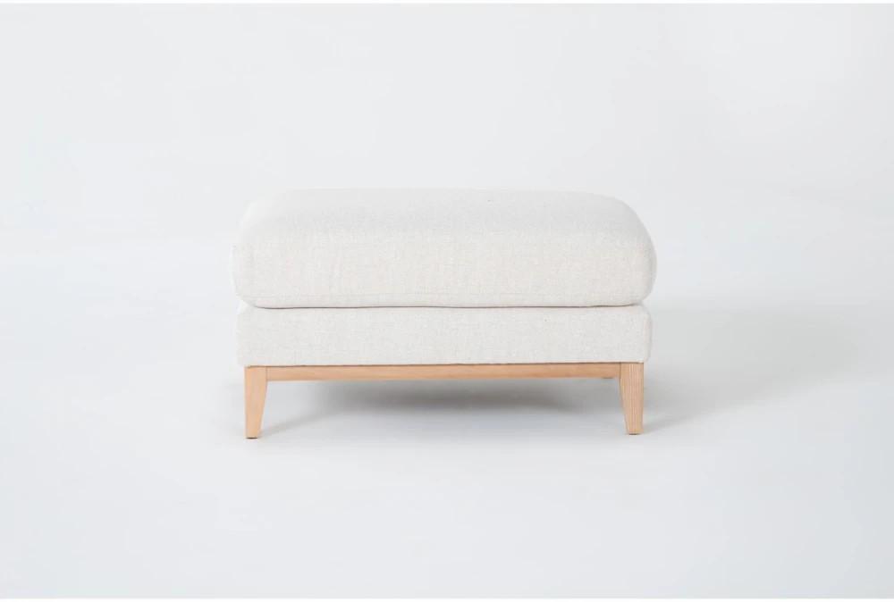 Poufs | Newport White Rectangle Ottoman Decor Poufs