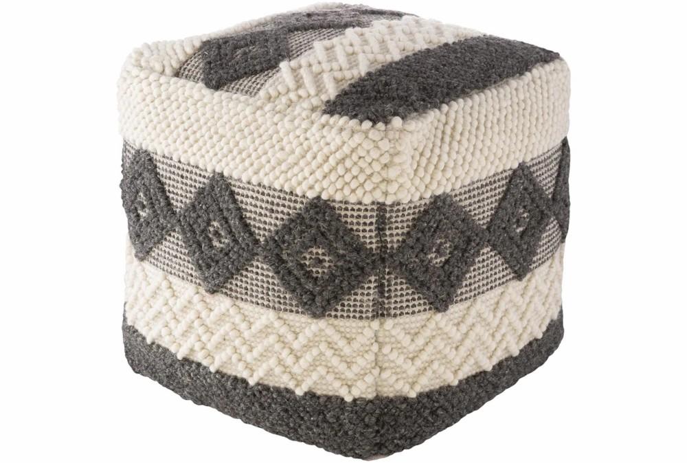 Poufs | Pouf-Charcoal White High/Low Decor Poufs