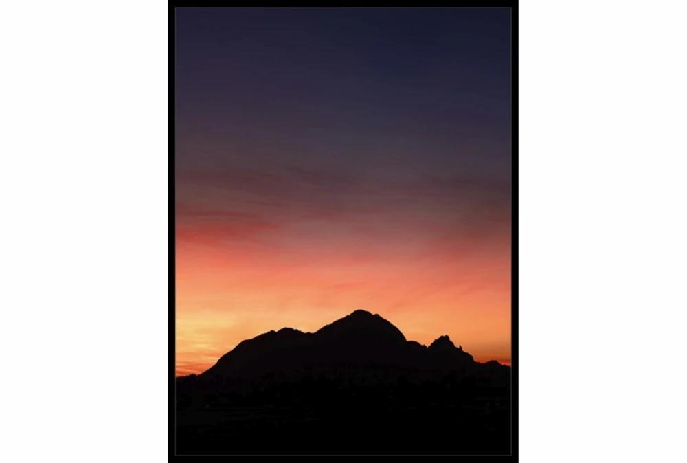 Wall Pictures | 32X42 Mountain Sunset With Black Frame Decor Wall Pictures