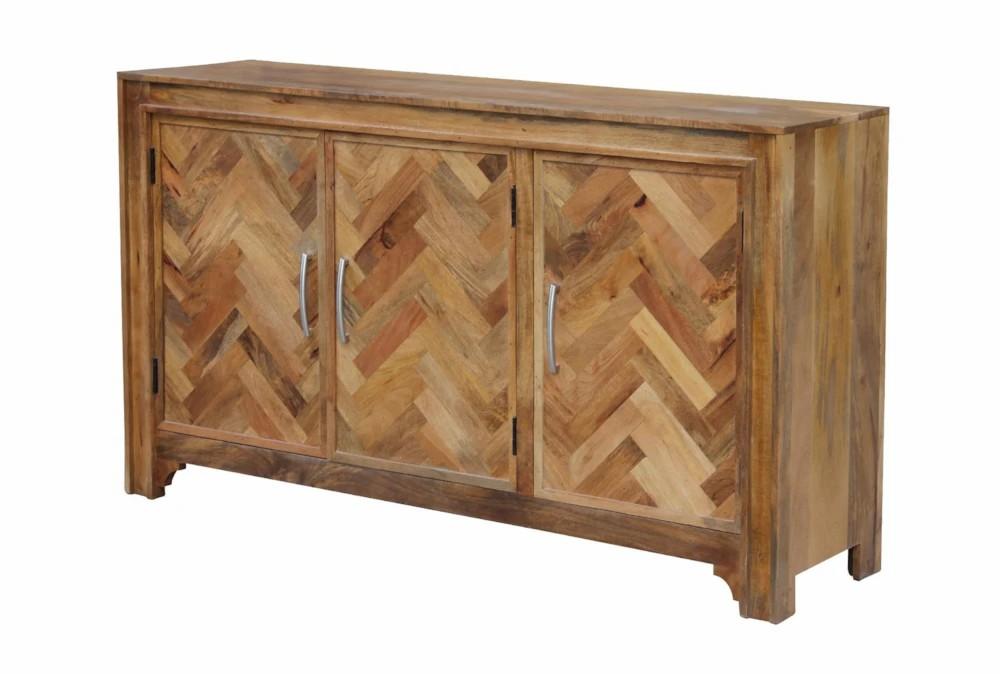 Elements | Chevron Pattern 3 Door Sideboard Decor Elements