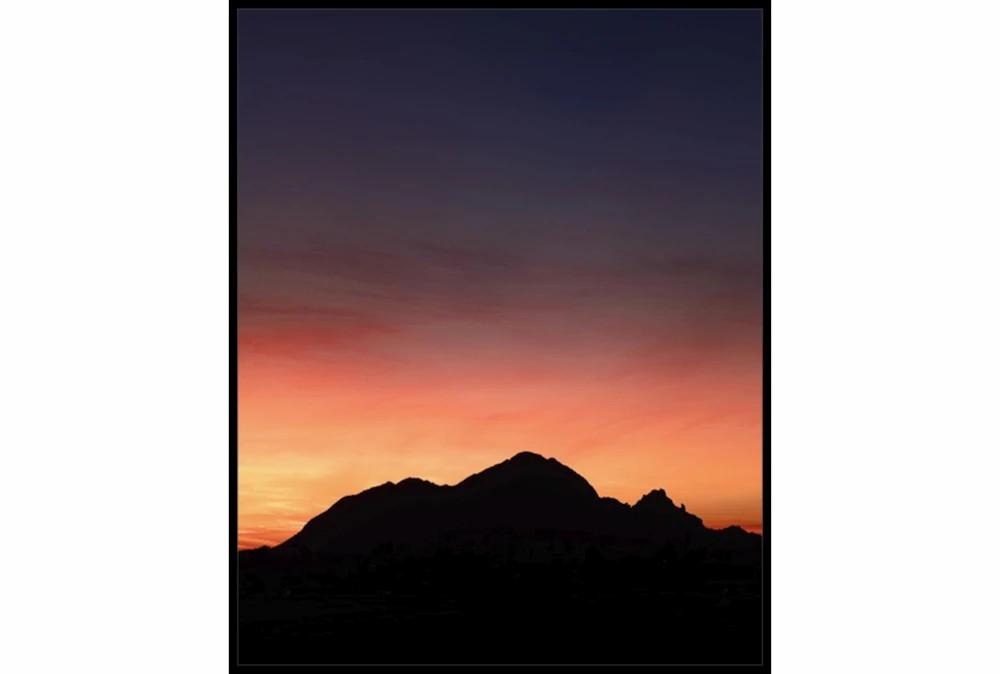 Wall Pictures | 42X52 Mountain Sunset With Black Frame Decor Wall Pictures